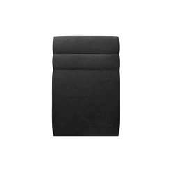 Lit avec tête de lit lignes tissu et sommier tapissier - Lit en bois massif