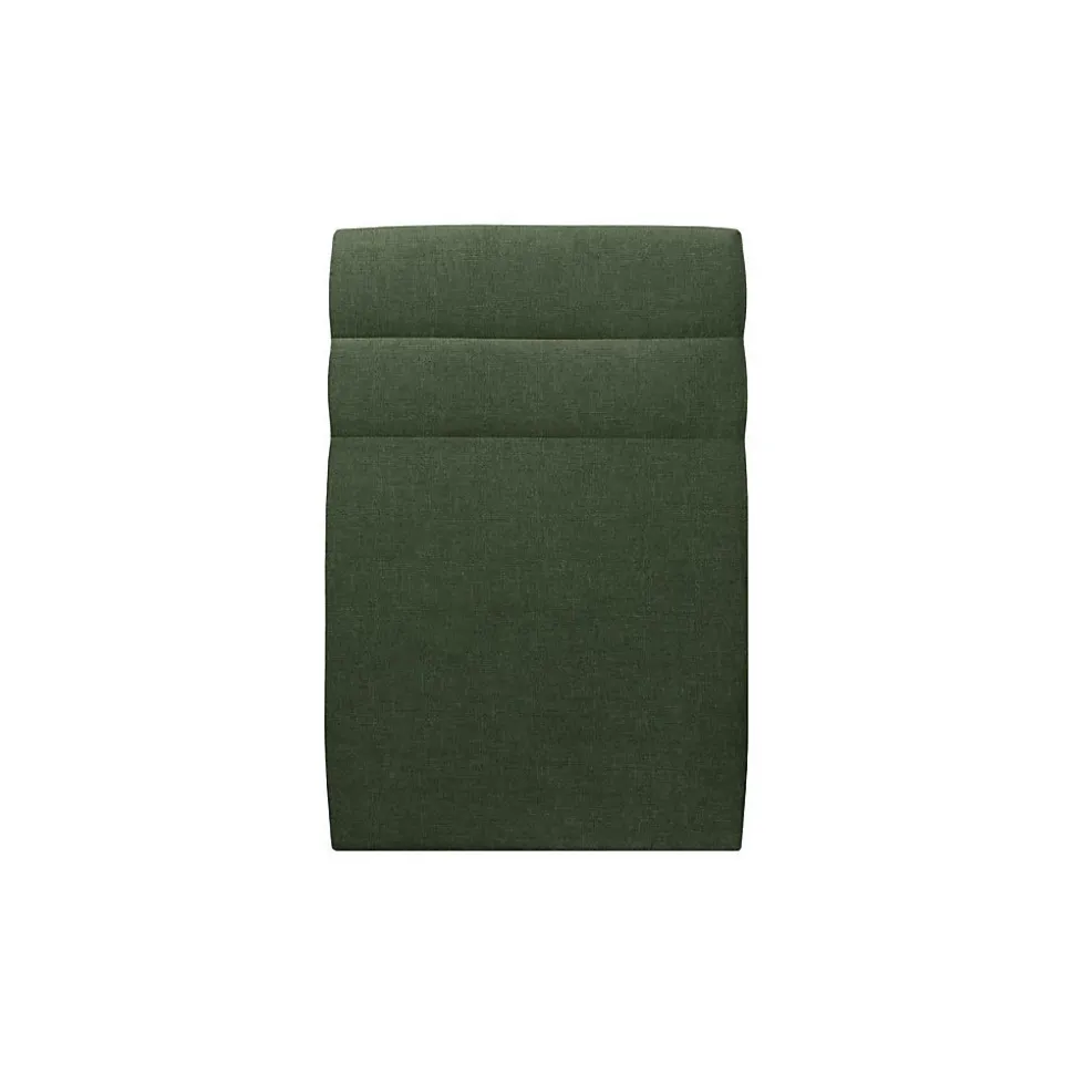 Lit avec tête de lit lignes tissu et sommier kit - Lit en bois massif