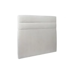 Lit avec tête de lit lignes velours et sommier tapissier - Lit en bois massif