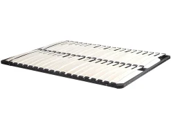 Lit avec tête de lit rangements et tiroirs - 160 x 200 cm - Coloris : Blanc + Sommier - LEANDRE