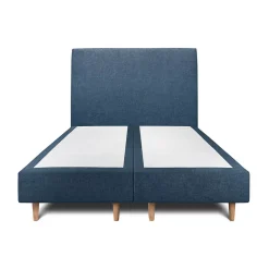 Lit avec tête de lit tapissier tissu et sommier tapissier - Lit en bois massif