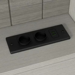 Lit Banquette Simple 90x200 cm - avec Rangement Intégré, 3 Tiroirs et Étagères, MDF et Contreplaqué, Gris, sans Matelas