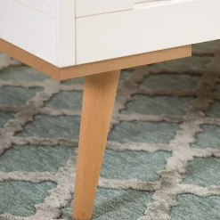 Lit Bébé à Barreaux Avec Sommier Réglable Style Scandinave 120x60 Hêtre