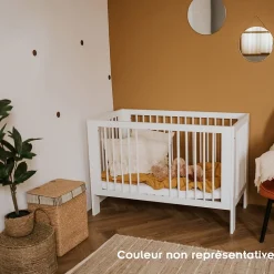 Lit Bébé à Barreaux 120x60 Bois Avec Tiroir
