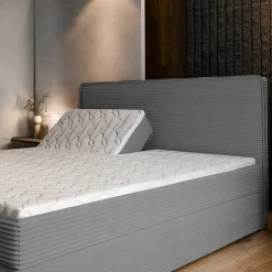 Lit Boxspring ASTOR 180X200 CM LINCOLN 39, Vert foncé, Lit avec matelas et rangement