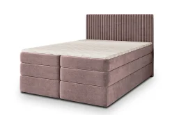 Lit Boxspring FELBIO 140X200 CM KRONOS 27, Rose, Lit avec matelas et rangement