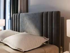 Lit Boxspring KANES 140X200 CM CASABLANCA 16, Noir, Lit avec matelas et rangement