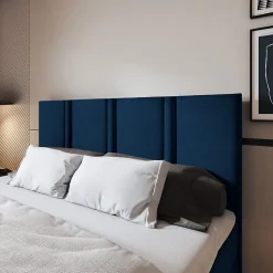 Lit Boxspring LARIO 160X200 CM KRONOS 09, Bleu, Lit avec matelas et rangement