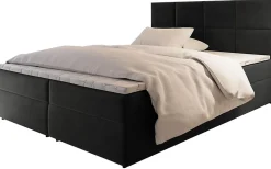 Lit Boxspring LENA 160X200 CM KRONOS 34, Graphite, Lit avec matelas et rangement