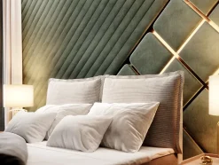 Lit Boxspring LENTE 180X200 CM LINCOLN 39, Vert foncé, Lit avec matelas et rangement