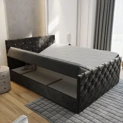 Lit Boxspring MANDI 180X200 CM MAGIC VELVET 2213, Cuivre, Lit avec matelas et rangement