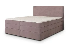 Lit Boxspring MATERN 180X200 CM POSO 27 + KRONOS 27, Rose, Lit avec matelas et rangement