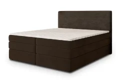 Lit Boxspring MATERN 160X200 CM POSO 06 + KRONOS 06, Marron, Lit avec matelas et rangement