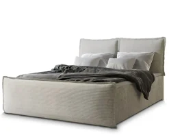 Lit Boxspring MONTA 180X200 CM LINCOLN 03, Crème, Lit avec matelas et rangement