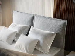 Lit Boxspring MONTA 140X200 CM LINCOLN 86, Gris clair, Lit avec matelas et rangement