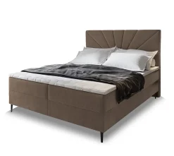Lit Boxspring MURI 160X200 CM COSMIC 800, Marron, Lit avec matelas et rangement