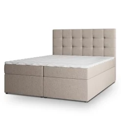 Lit Boxspring PALMA 160X200 CM INARI 22, Beige, Lit avec matelas et rangement