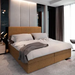 Lit Boxspring PISA 180X200 CM TILIA 56, Cuivre, Lit avec matelas et rangement