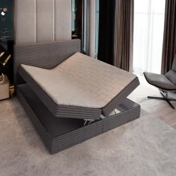 Lit Boxspring PISA 180X200 CM TILIA 56, Cuivre, Lit avec matelas et rangement