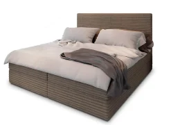 Lit Boxspring PISA 180X200 CM TILIA 17, Café, Lit avec matelas et rangement