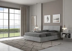 Lit béton Demas avec sommier à lattes 140x190