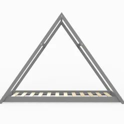 Lit cabane APACHE 90x190 + 1 sommier / Gris