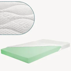 Lit cabane double Aarghonmaa avec matelas 90 x 200 cm blanc en.casa