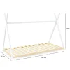 Lit cabane enfant 90x190cm bois massif SOLI Blanc inclus sommier