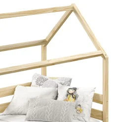 Lit cabane FINA 90 x 190 cm, en pin massif naturel