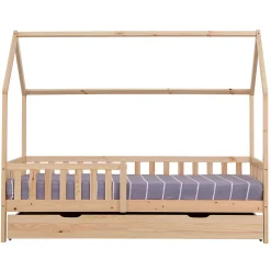 Lit cabane gigogne pour enfant 190x90cm en bois MARCEAU - HAPPY GARDEN