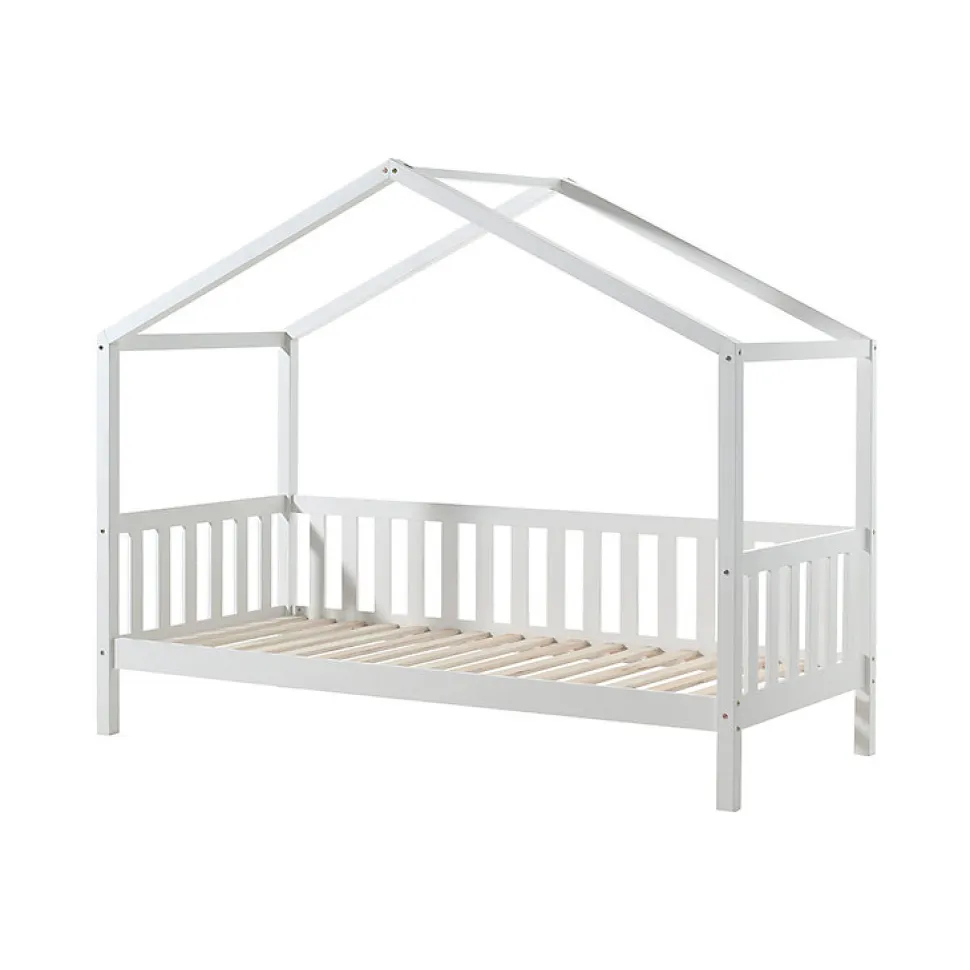 Lit cabane MH 90x200 sommier et tiroir inclus Vipack Dallas Blanc