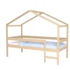 Lit cabane MIKA 90x190 + sommier / Naturel