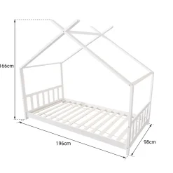 Lit cabane pour enfant 190x90cm en bois GASPARD - HAPPY GARDEN