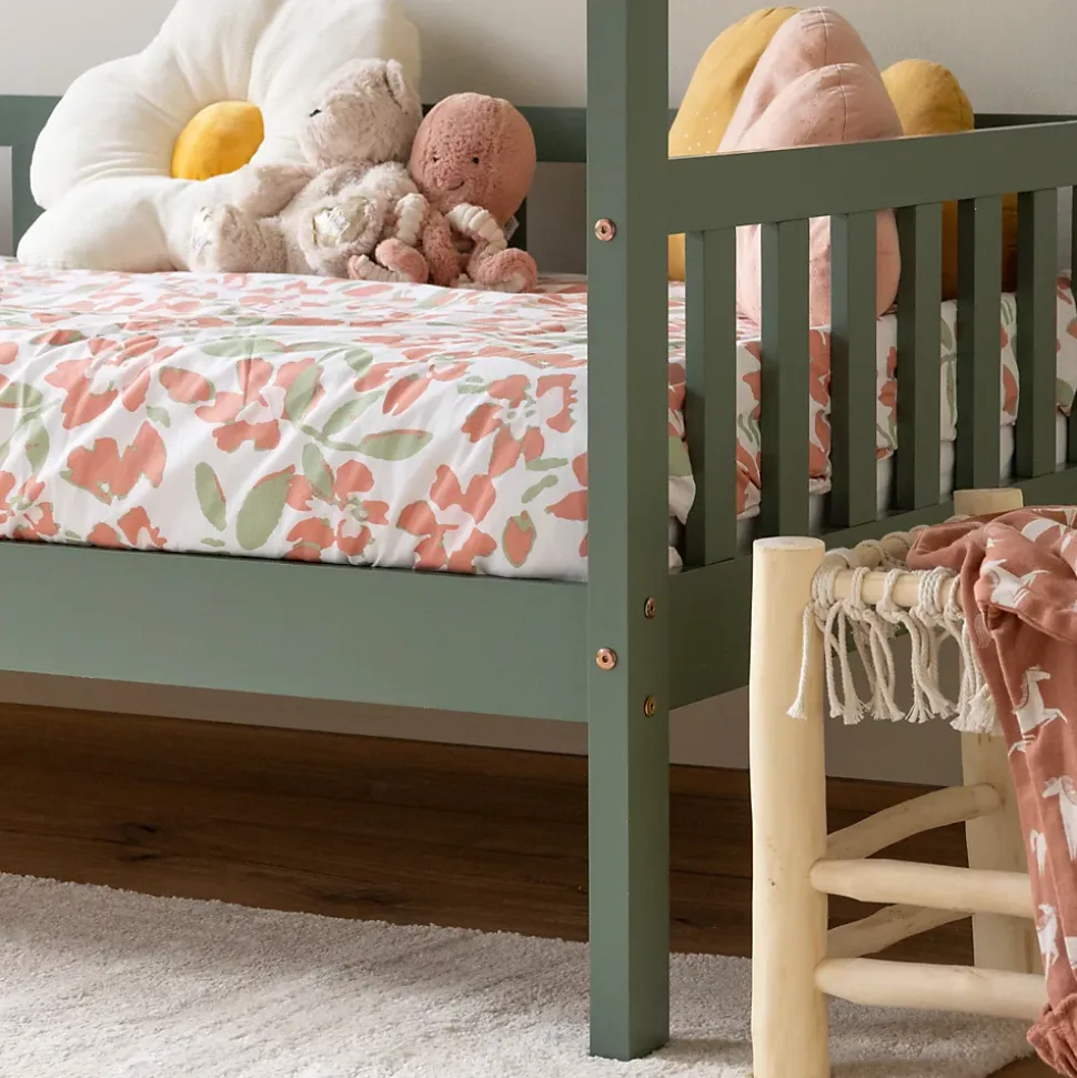 Lit cabane pour enfant 190x90cm vert MARCEAU - HAPPY GARDEN