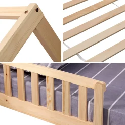 Lit cabane pour enfant 190x90cm en bois MARCEAU - HAPPY GARDEN