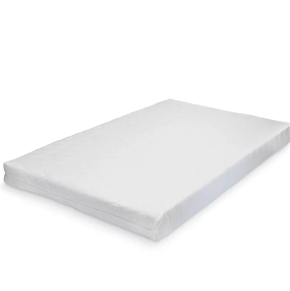 Lit cabane Sisimiut avec matelas 140 x 200 cm vert menthe / blanc en.casa