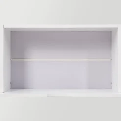 Lit cabane 90x190 cm - Lit mi-hauteur avec protection antichute et 2 tiroirs - Bois massif - Sans Matelas - Blanc