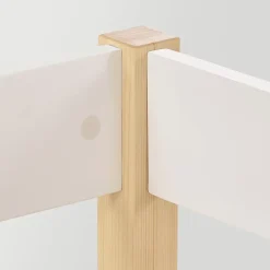 Lit cabane 90x200 cm - Lit mi-hauteur avec protection antichute et 2 tiroirs - Bois massif - Sans Matelas - Blanc