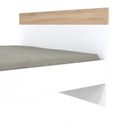 Lit CAMPER 140x190 cm / Décor Chêne blanchi et blanc