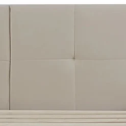 Lit capitonné Porvoo 140 x 200 cm beige en.casa