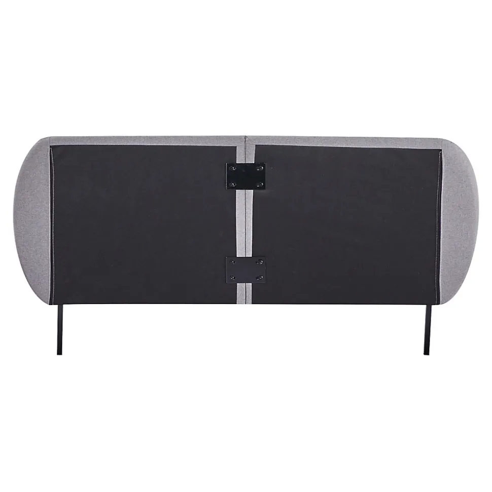 Lit capitonné Porvoo 140 x 200 cm gris en.casa