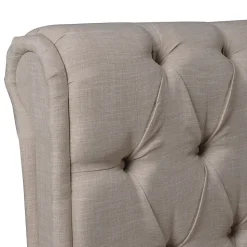 Lit CHELSEA 140x190 + 4 tiroirs + sommier / Beige