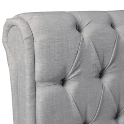 Lit CHELSEA 160x200 + 4 tiroirs + sommier / Gris clair