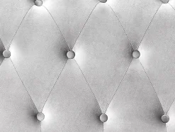 Lit chesterfield 160 x 200 cm - Velours - Gris clair + Matelas - TONGERLA