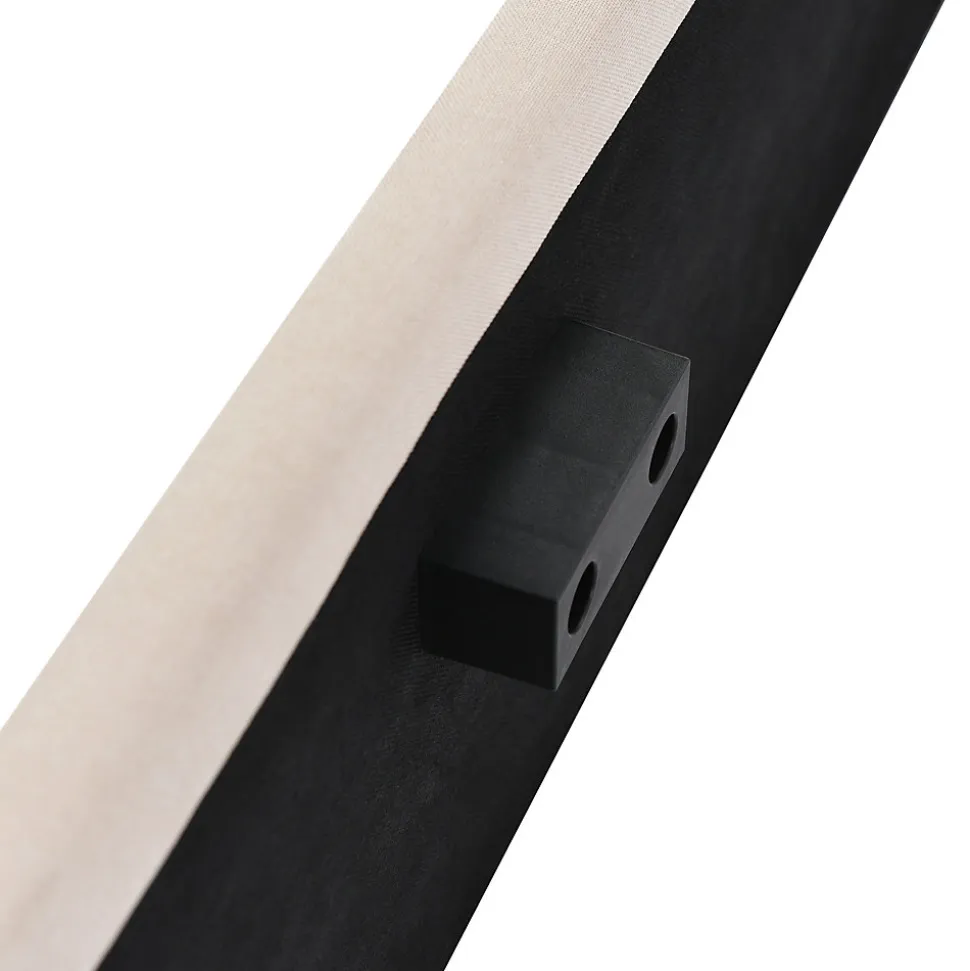 Lit coffre 180 x 200 cm - Lit Double avec Sommier à Lattes - Lin Bois Métal - Sans Matelas - Beige