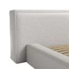 Lit coffre 140 x 190 cm - Tissu - Gris clair - TIMANO