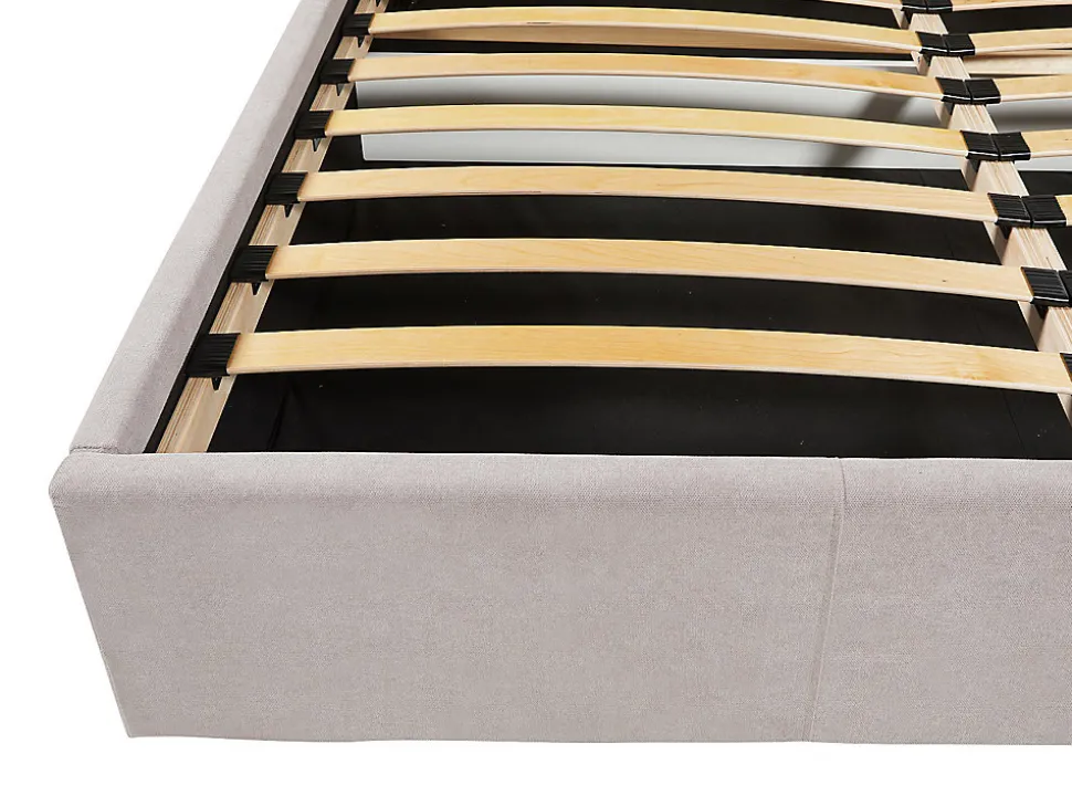 Lit coffre 180 x 200 cm - Tissu - Beige - ELIAVA