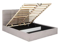 Lit coffre 160 x 200 cm - Tissu - Beige - ELIAVA