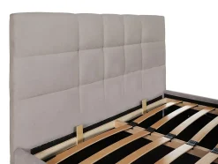 Lit coffre 160 x 200 cm - Tissu - Beige - ELIAVA