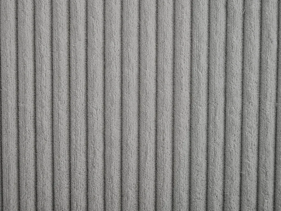 Lit coffre 180 x 200 cm - Velours côtelé - Gris + Matelas - NAYOLA